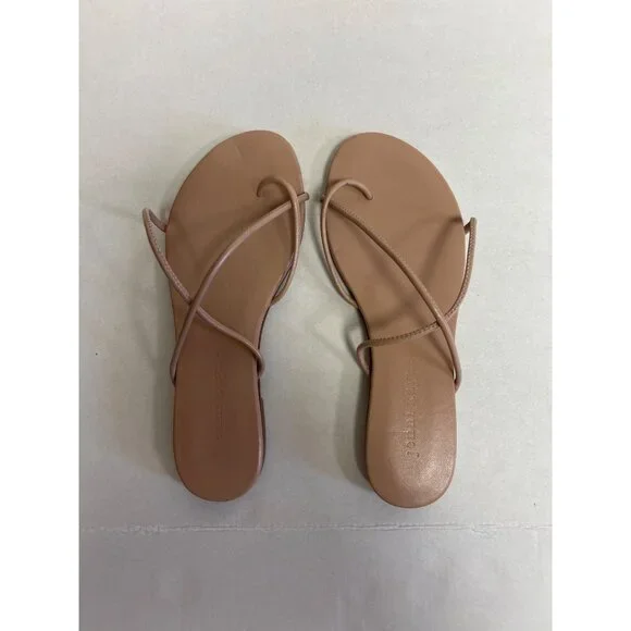 JENNI KAYNE Eve Sandal Taupe Leather Sandals NWT